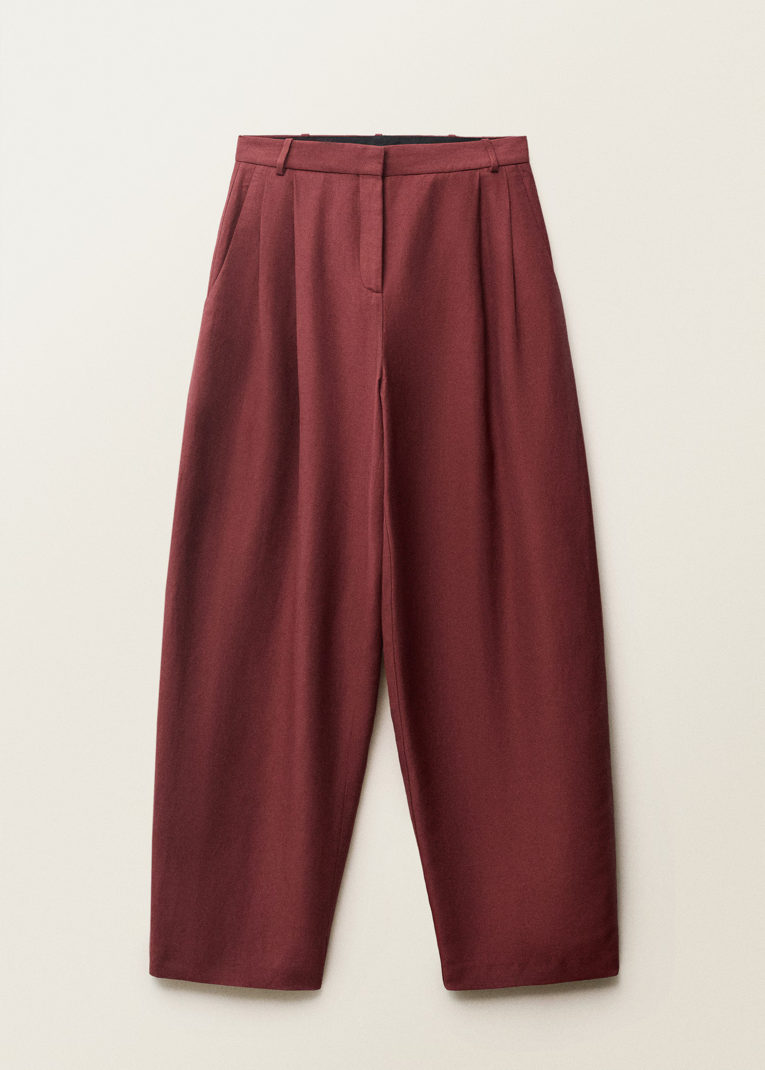 Wideleg linen-blend suit trousers - Women | MANGO United Kingdom | MANGO (UK)