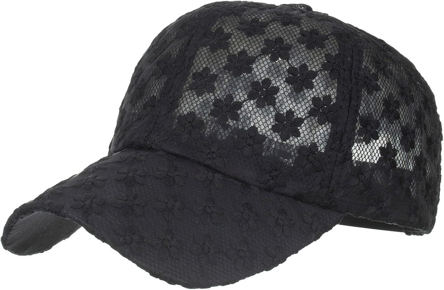 Women's Lace Small Flower Baseball Caps Adjustable Hollow Lace Hat Summer Cap Visor Cap | Amazon (US)