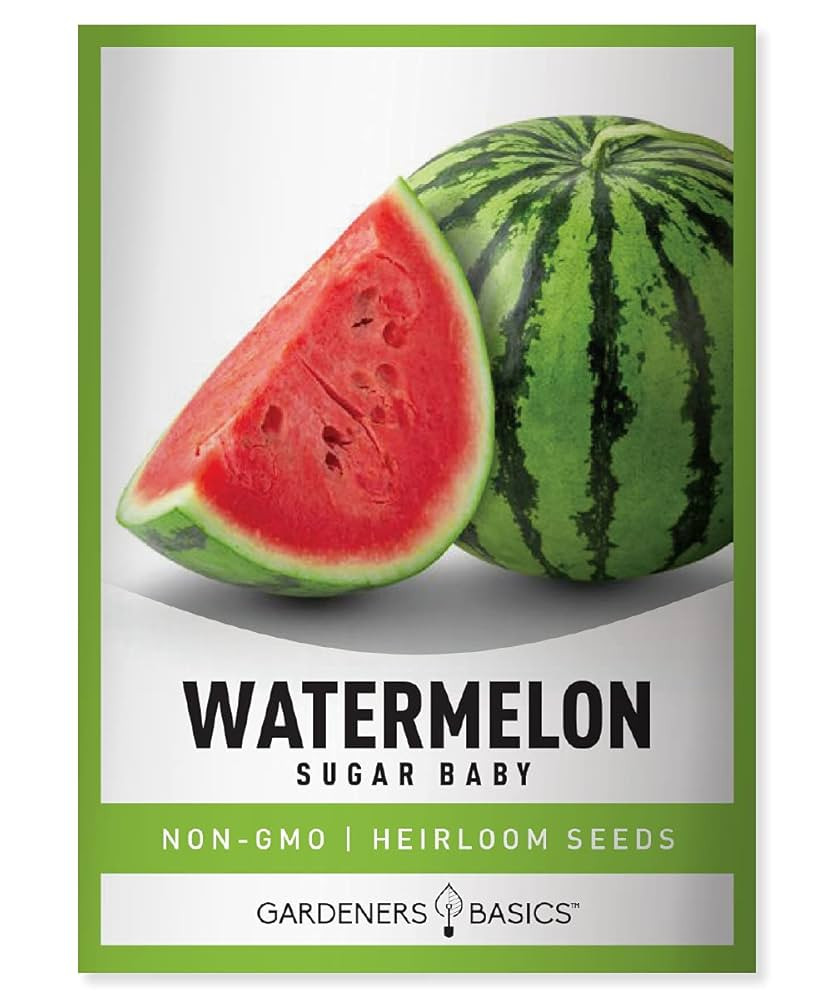 Gardeners Basics, Watermelon Seeds for Planting - Sugar Baby Heirloom Variety, Non-GMO Fruit Seed... | Amazon (US)