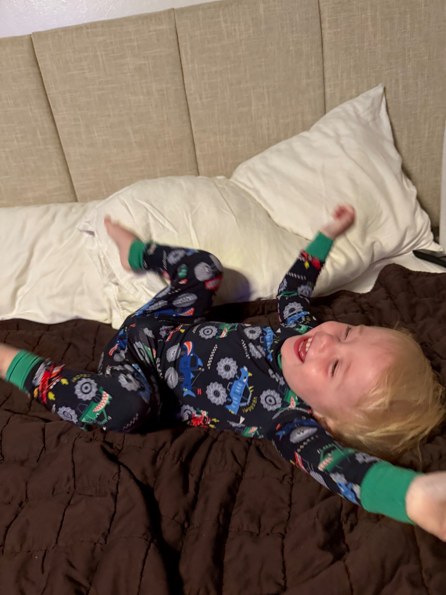 How Ollie feels about the new Little Sleepies Monster Truck drop!! 😆 

#LTKmomlife #LTKKids #LTKBaby
