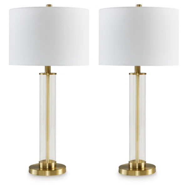 Orenman Glass Table Lamp - Set Of 2 | Wayfair North America