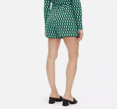 Side Wrap Arrow Geo Green Mini Skort - Diane Von Furstenberg DVF for Target XL  | eBay | eBay US