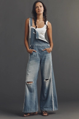The Adi Lace-Trim Overalls by Pilcro | Anthropologie (US)
