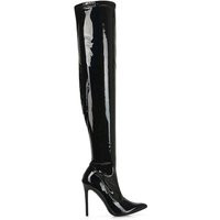 'Piper' Over The Knee Thigh High Heeled Boots With Zip | Debenhams UK