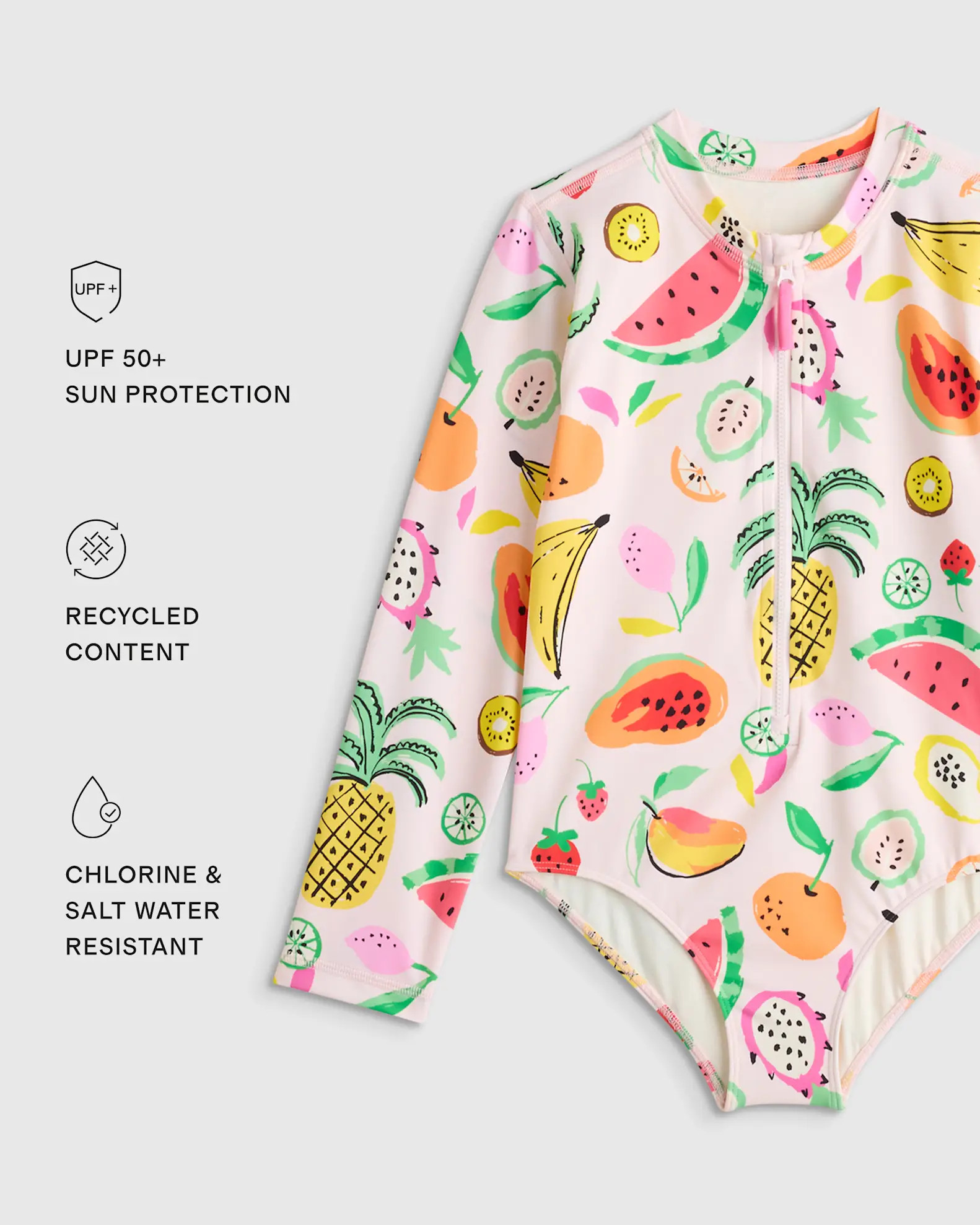 Long Sleeve Zip-Up Swimsuit | Quince