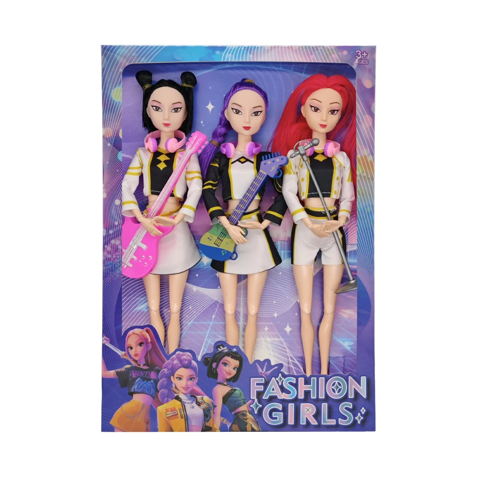 K+POP Fashionable Doll Figures Collection 3-Person Set With Unique Stylish K+POP-Inspired Outfits... | Walmart (US)