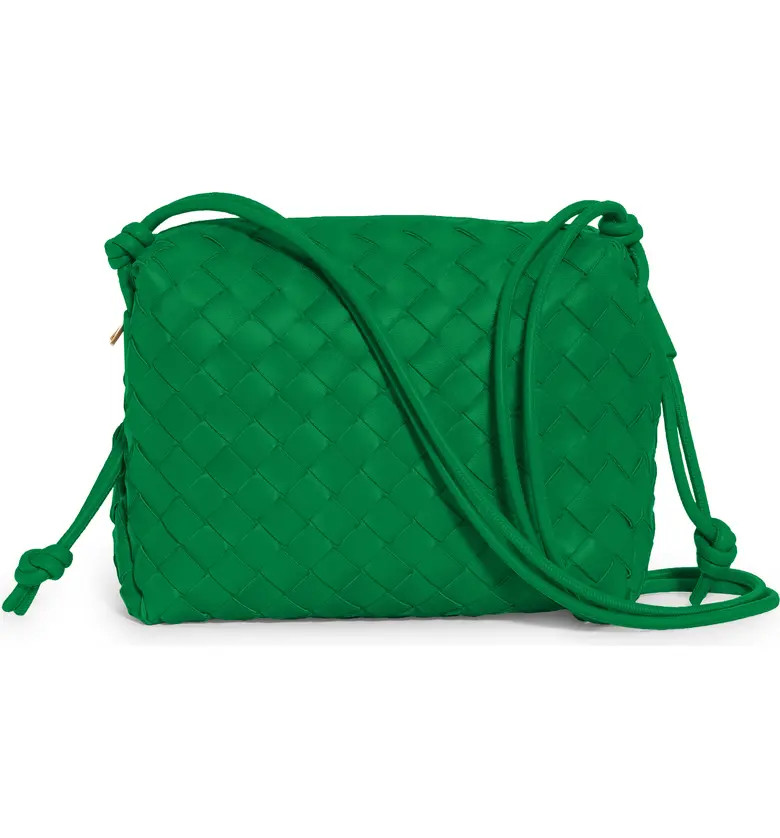 Small Intrecciato Leather Shoulder Bag | Nordstrom