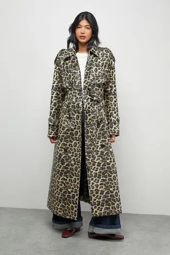 Leopard Print Trench Coat | Nordstrom