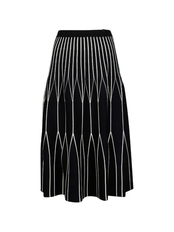 two-colour knit skirt | Farfetch Global