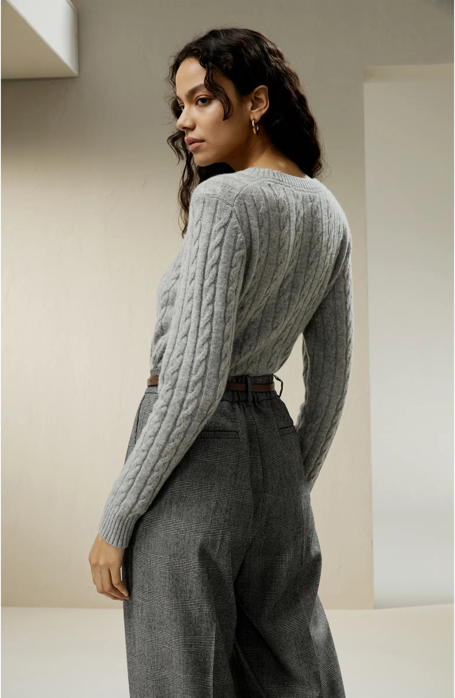Classic Cable Knit Sweater with Ribbed Edges | Nordstrom