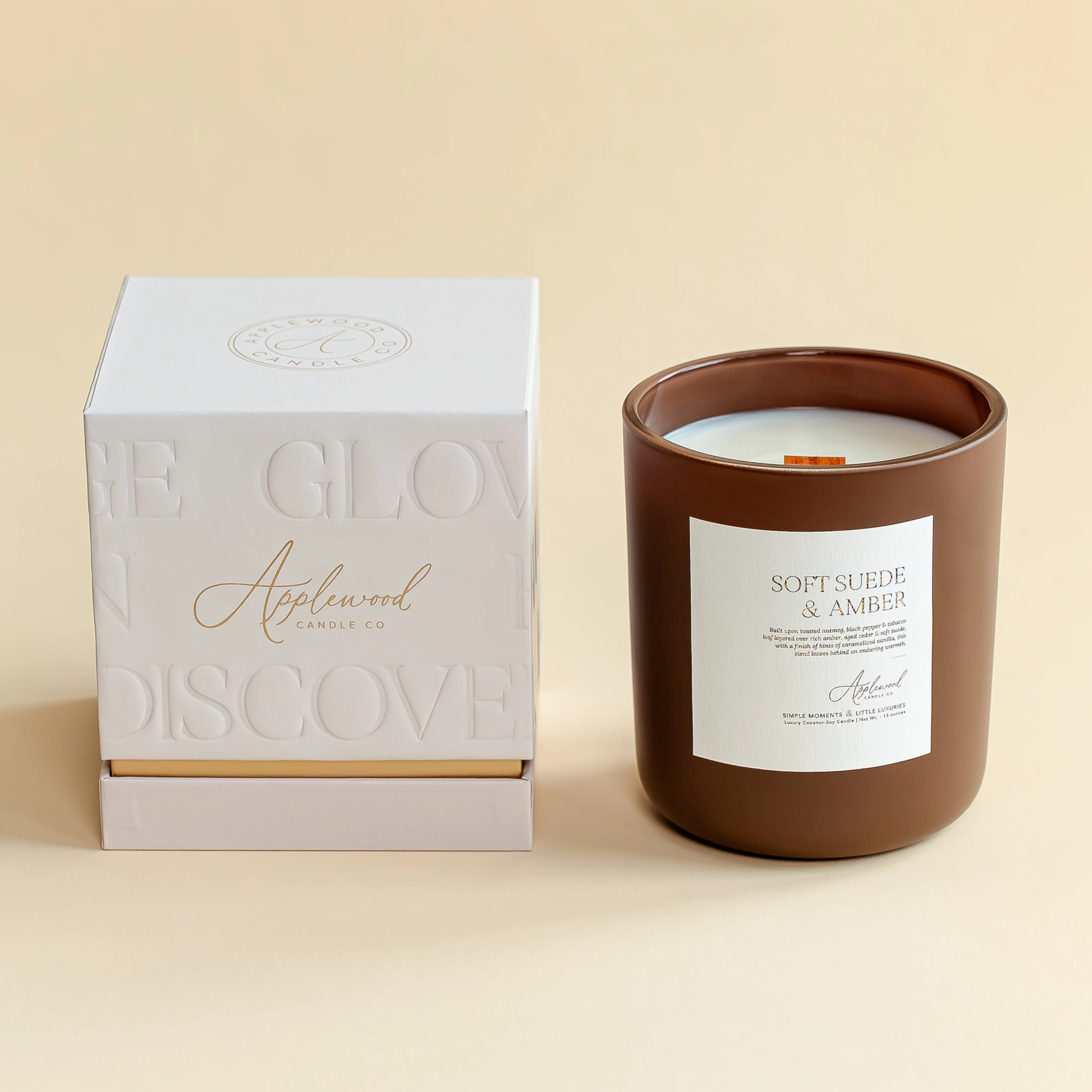 Soft Suede & Amber | Applewood Candle Co. | Applewood Candle Co.