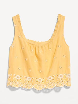 Sleeveless Eyelet Top | Old Navy (US)
