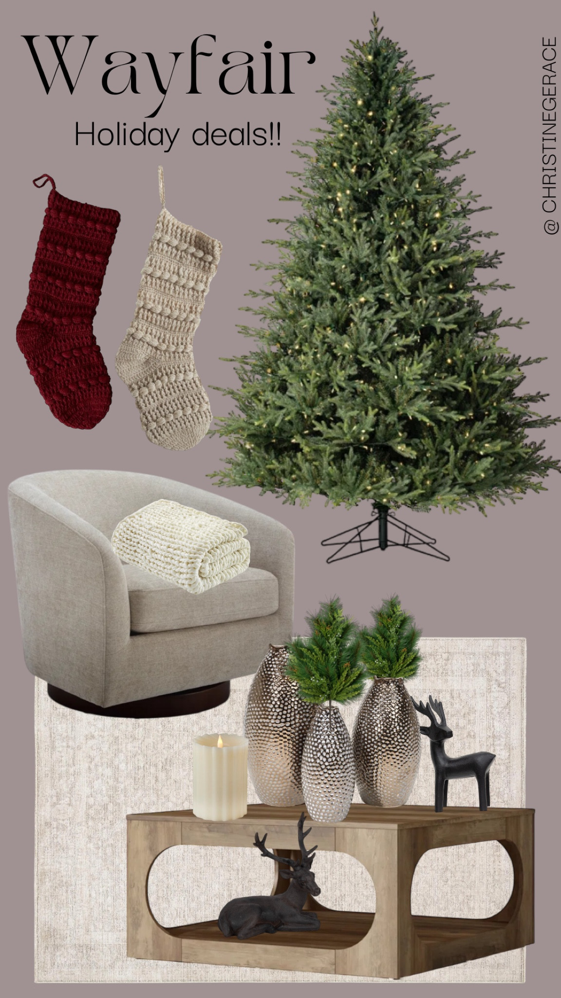 Wayfair Black Friday & cyber week deals !! Over 10 items I’m
Loving for the holidays !! All home decor finds ! Accent chair, coffee table, candle, Christmas tree, stockings 

#LTKCyberWeek #LTKSeasonal #LTKHoliday