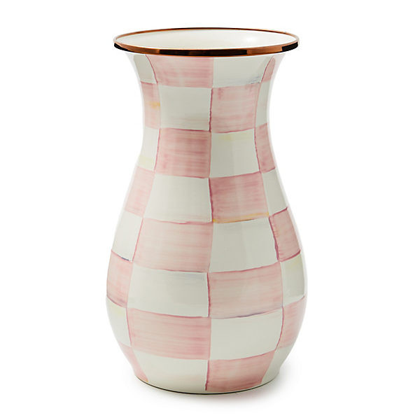 MacKenzie-Childs Rosy Check Tall Vase | MacKenzie-Childs