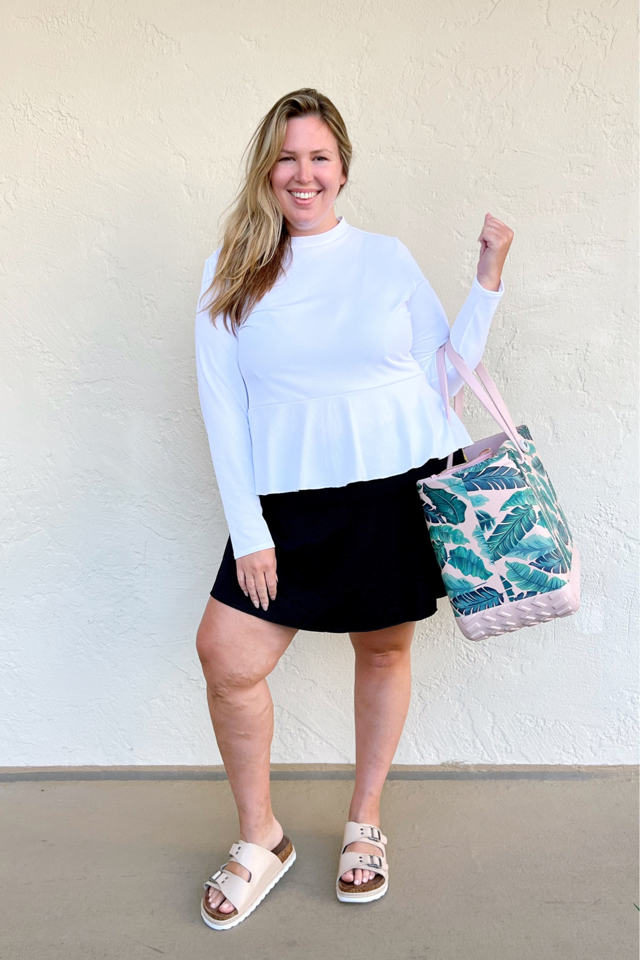 Get ready with me for a day at the beach! Love this swim top with the peplum! I’m wearing it in a 2x and it fits me perfectly. The swim skirt is a 2x as well. The swim top is old navy and on clearance - fair warning it’s not very supportive though. I’ll link the Spanx version of the bikini top just be sure to size up! For everything Spanx use my discount code ASHLEYDXSPANX !! Walmart sandals for the win! Linked my bogg beach bag and also some budget friendly look alikes from Amazon! 

#LTKunder50 #LTKcurves #LTKtravel
