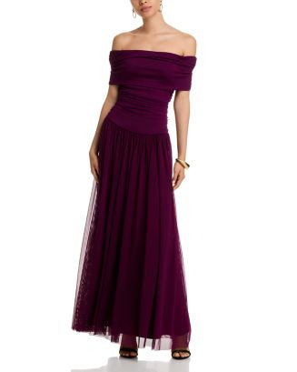 AQUA Ruched Gown - Exclusive   | Bloomingdale's Women | Bloomingdale's (US)
