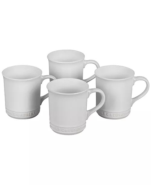 Le Creuset 14 oz. Stoneware Set of Four Coffee Mugs - Macy's | Macy's