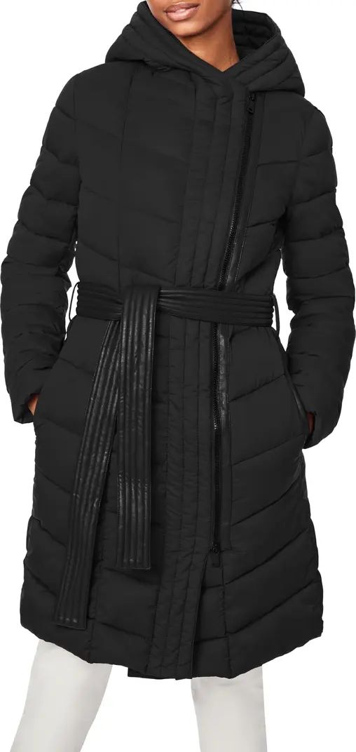 Bernardo Hooded Puffer Jacket with Belt | Nordstrom | Nordstrom