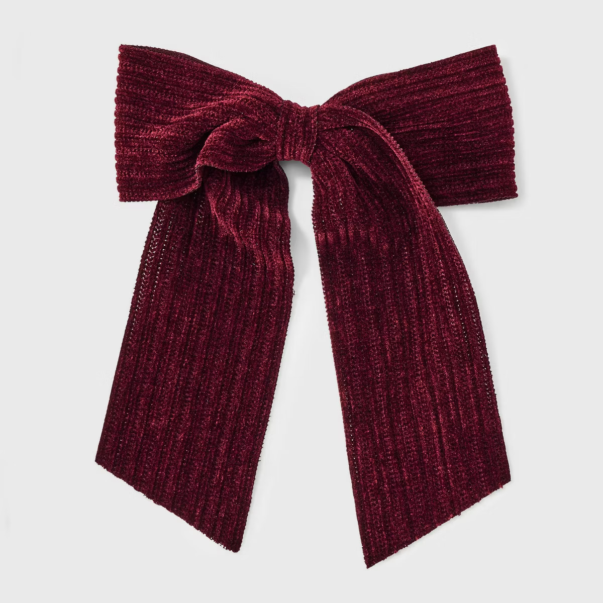 Ribbed Velvet Bow Hair Barrette - Universal Thread™ Wine | Target
