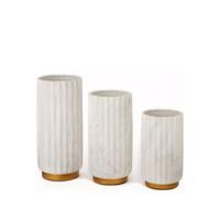 Set Of 3 Marble Vases | Very (UK)