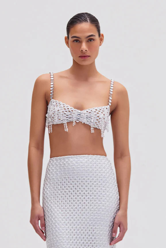 Metallic Macramé Bralette | PatBO