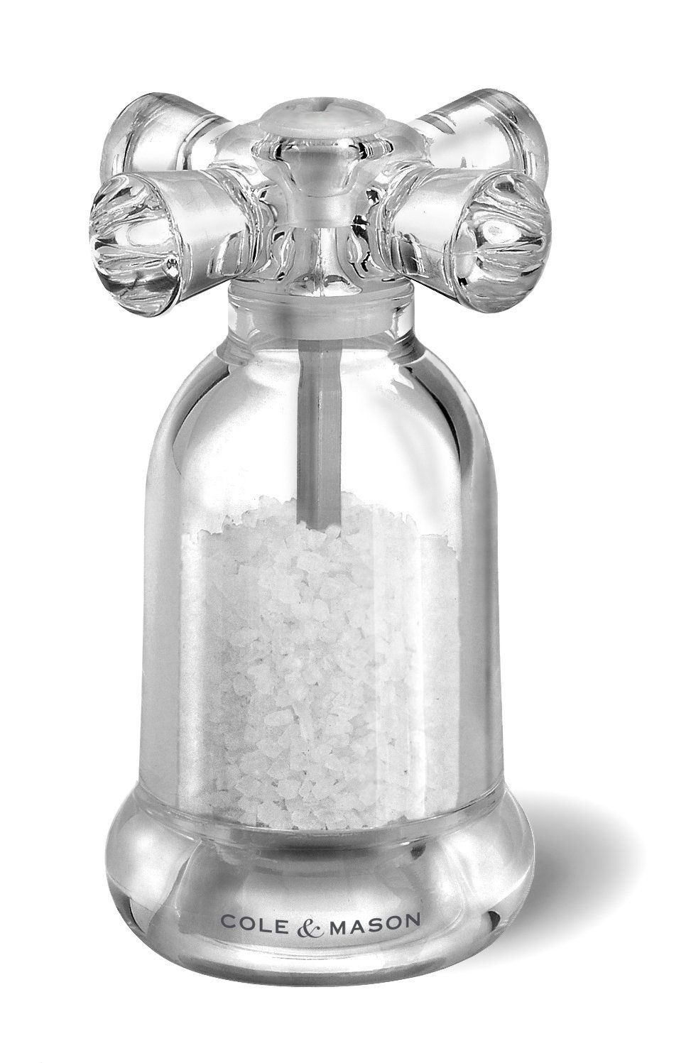 COLE & MASON Tap Salt Grinder - Acrylic Mill Includes Precision Mechansim and Premium Sea Salt | Amazon (US)