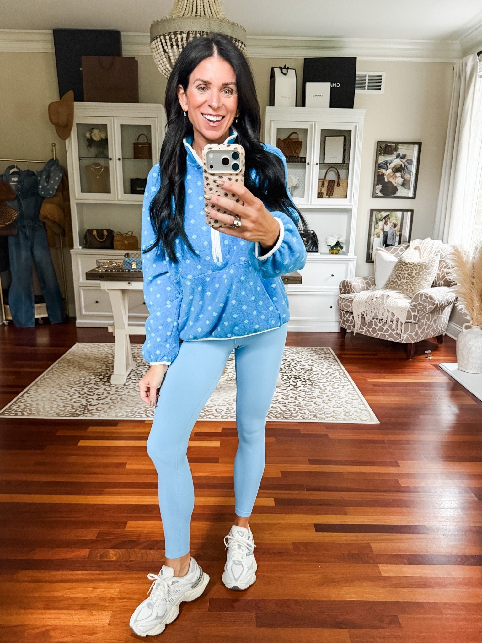 The cutest blue athleisure set!
Small leggings medium fleece 
@Target