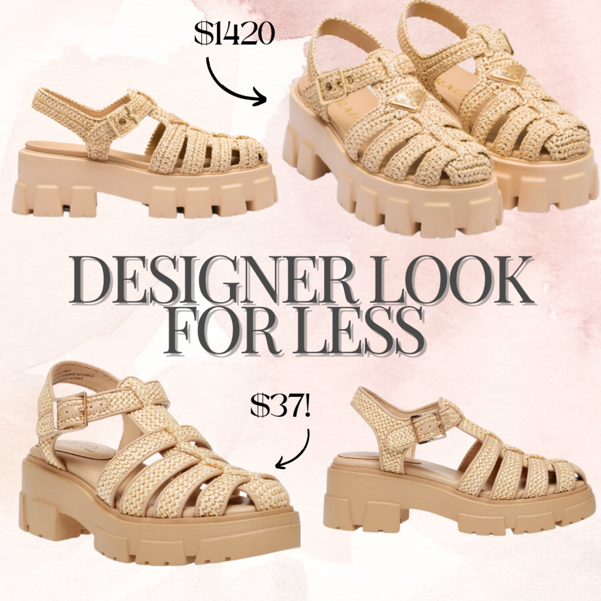 Loving lug sole for summer! 

Prada fisherman sandal, platform sandal, comfy sandal, raffia sandal, woven sandal, summer style, on trend, designer look for less, jcollinscreative 

#LTKshoecrush #LTKfindsunder50 #LTKSeasonal