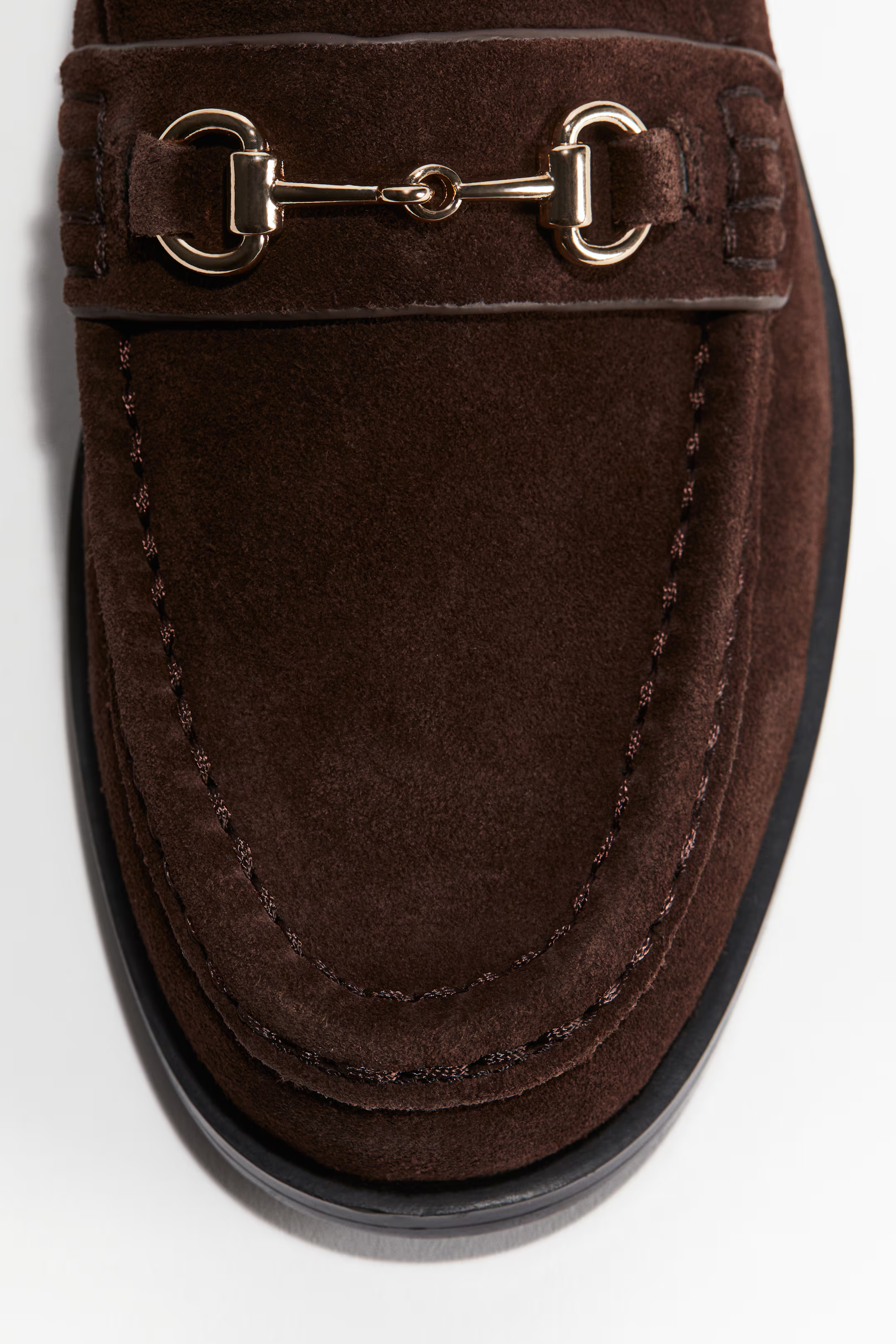 Suede loafers - Dark brown - Ladies | H&M GB | H&M (UK, MY, IN, SG, PH, TW, HK)