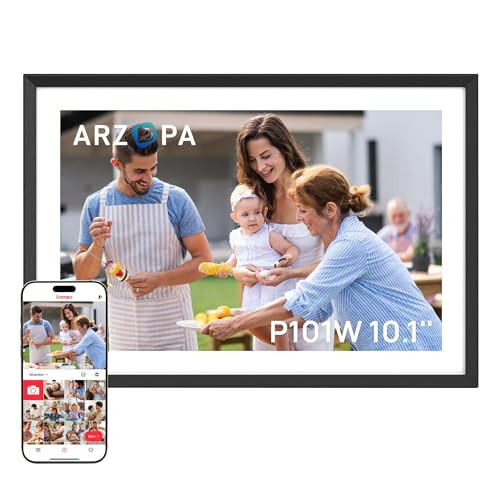ARZOPA Frameo Digital Picture Frame 10.1 Inch Smart WiFi Digital Photo Frame 32GB with 1280x800 IPS Touch Screen, Auto-Rotate and Slideshow, Easy Setup to Share Photos Or Videos from Anywhere Anytime | Amazon (US)