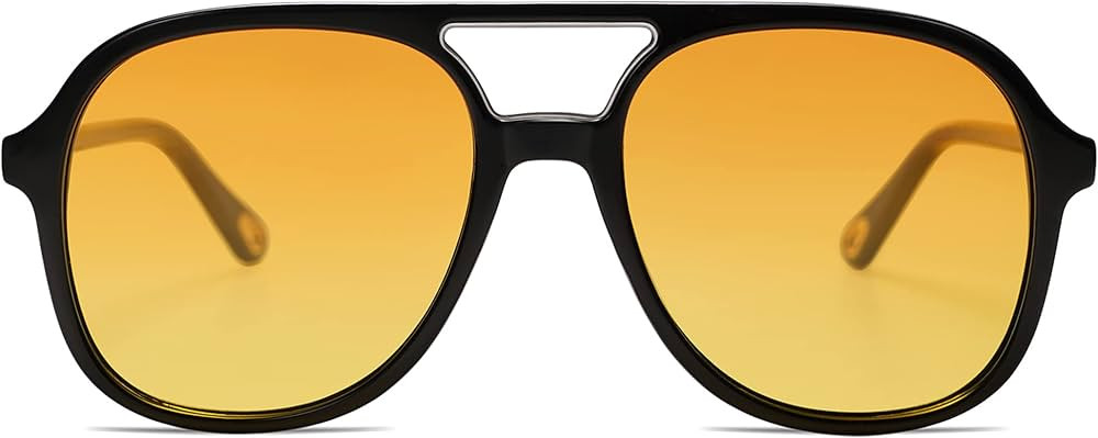 SOJOS Retro Polarized Aviator Sunglasses for Women Men Classic 70s Vintage Trendy Square Aviators | Amazon (US)