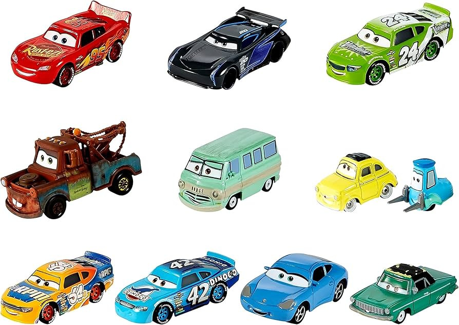 Mattel Disney Pixar Cars Die-Cast Mini Racers 10-Pack Vehicles, Miniature Racecar Toys For Racing... | Amazon (US)