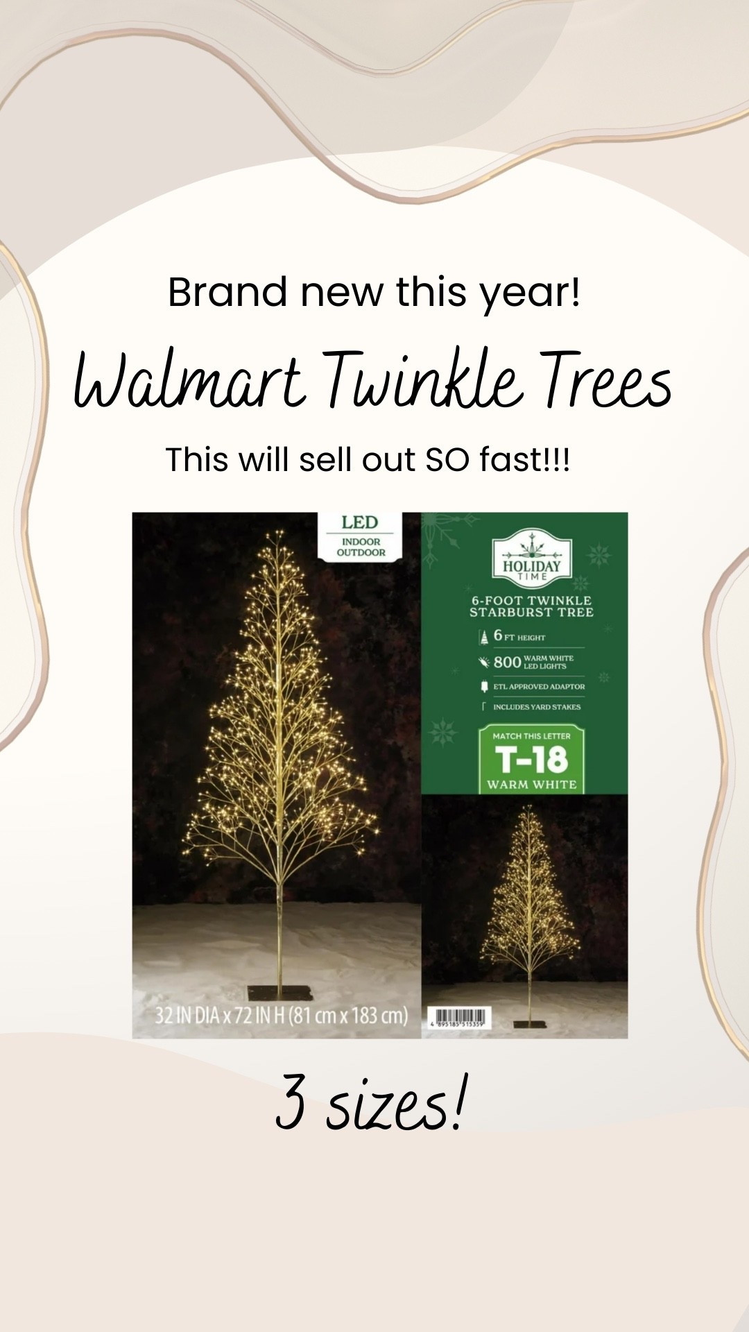 New Walmart twinkle Christmas trees!! 3 sizes! I’m ordering the two tallest.

#LTKSeasonal
