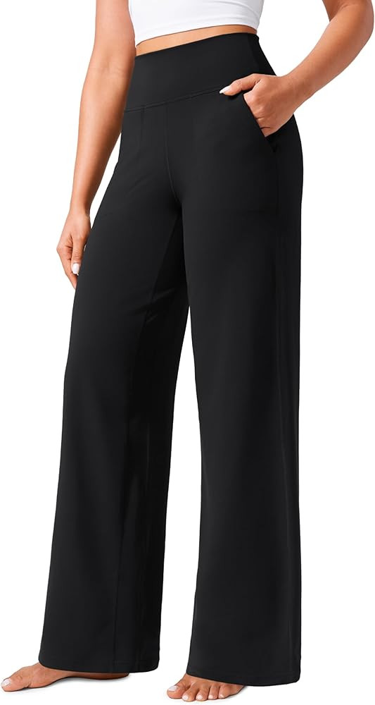 CRZ YOGA Butterlift Wide Leg Pants Pockets 29"/31"/33" - High Waisted Yoga Lounge Buttery Soft Co... | Amazon (US)