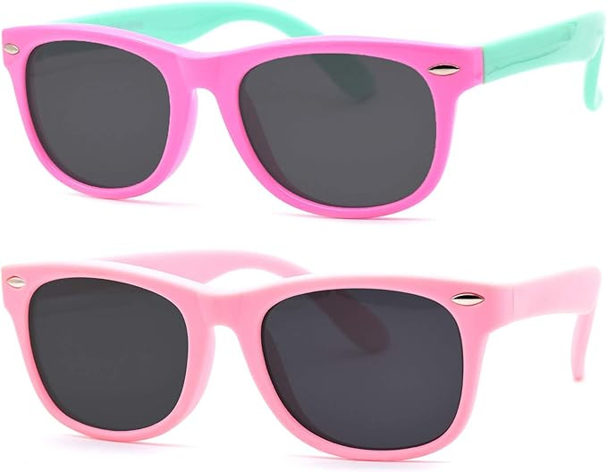 JUSLINK Toddler Sunglasses, Flexible Kids Polarized Sunglasses for Girls Boys and Baby Age 2 to 1... | Amazon (US)