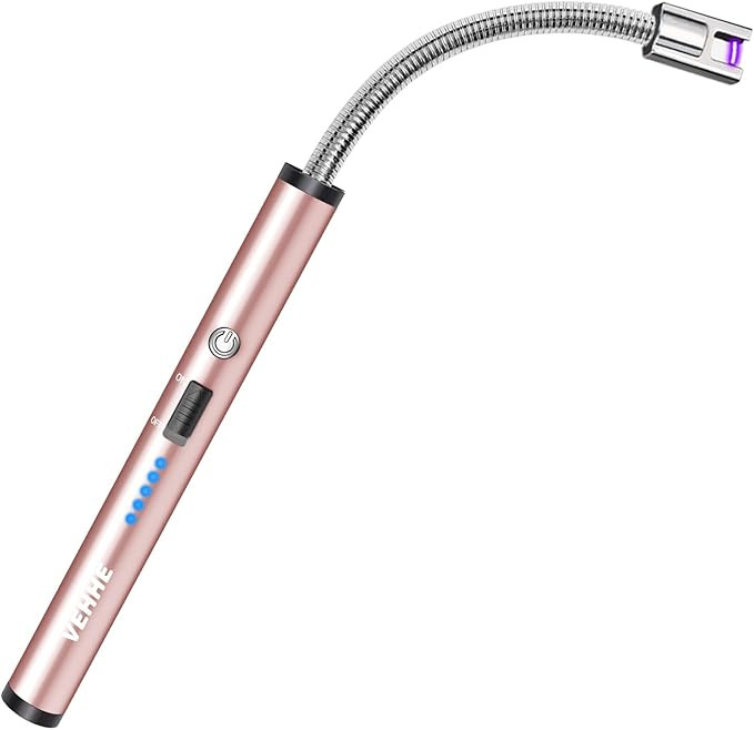 VEHHE Electric Candle Lighter, USB Rechargeable Lighters with Safety Button Lock, Flexible Neck A... | Amazon (US)