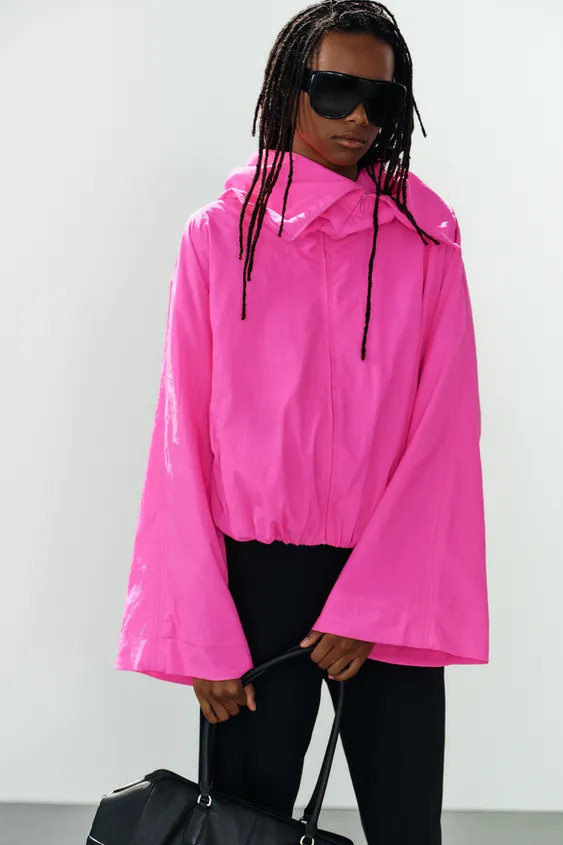 HIGH-NECK NYLON JACKET | Zara US