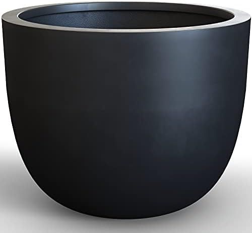 OMYSA Large Indoor Planter - 15 inch - Modern Plant Pots for Plants & Trees - Fiberstone Round Eg... | Amazon (US)