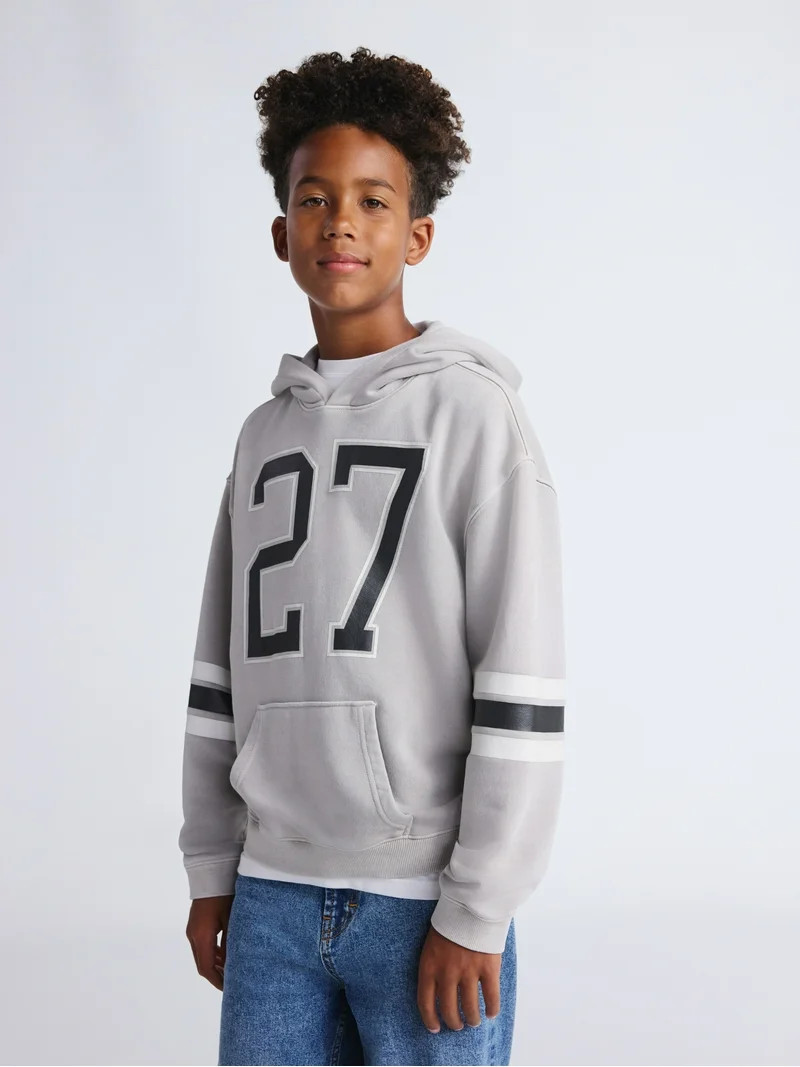 Weekend Academy Boys Fleece Varsity Hoodie, Sizes 4-18 | Walmart (US)