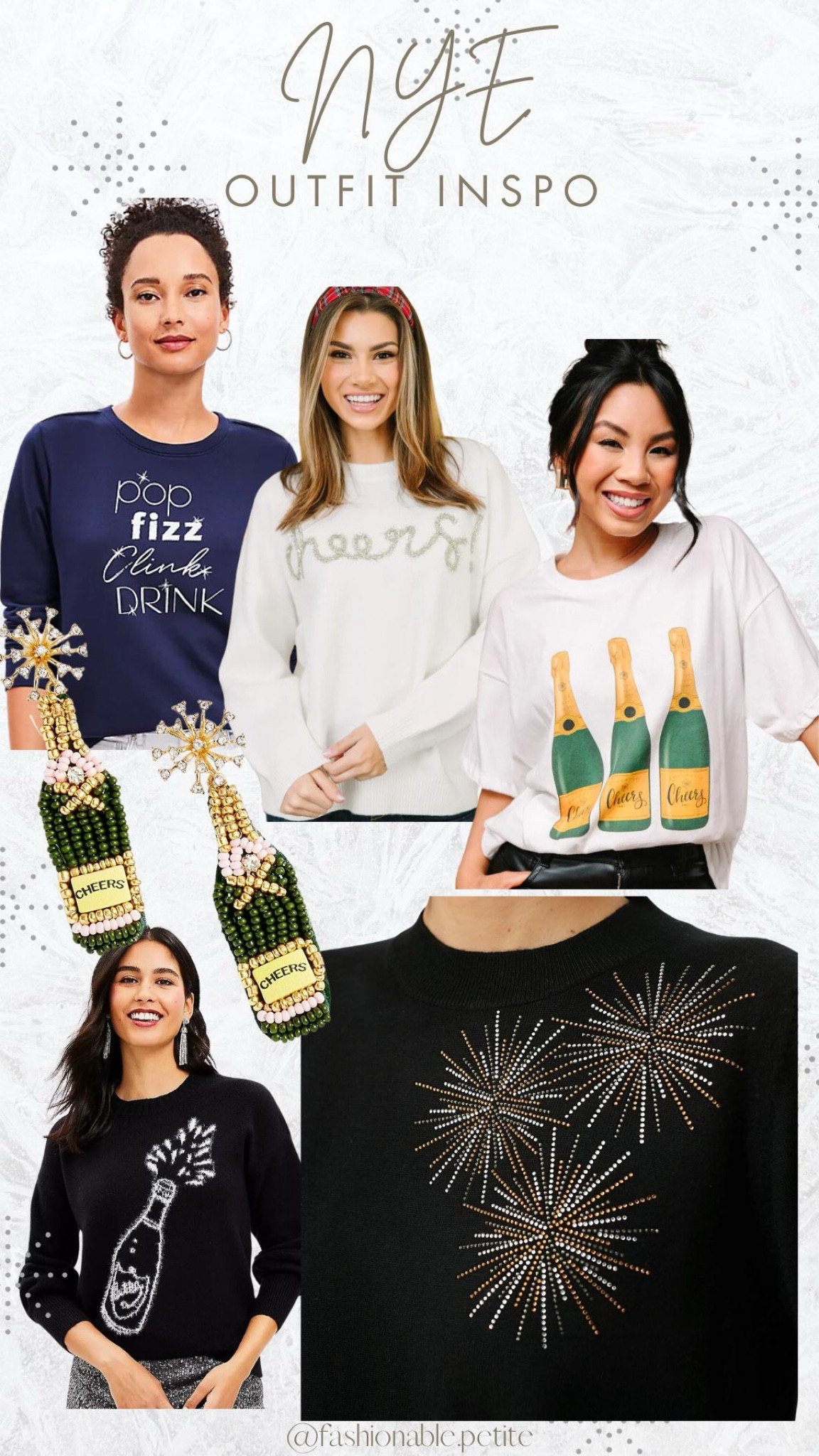 New Year’s outfits! Festive fashion for NYE! NYE outfits. Holiday outfit. Graphic tees. Embellished sweaters. New Year’s Eve. NYE. 

#LTKHoliday