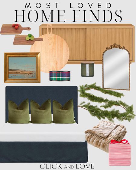 Most Loved Home finds from last week! Y’all have been loving this wooden charcuterie board that is under $20. Easy to use for hosting and serving!

Christmas decor, home decor, Walmart Home, Ballard Designs, beds, bed frames, gift ideas, gifts for her, affordable art, wall art, artwork, Walmart Christmas, under $50 art, garland, greenery, mirror, gift ideas, cutting board, velvet pillows, plaid ribbon, heated blanket, wrapping paper

#LTKHoliday #LTKhome #LTKSeasonal