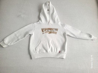 LEVI'S Boys & Girl Unisex Graphic Hoodie Jumper 2 Years White Cotton | eBay UK