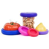 Food Huggers Reusable Silicone Food Savers Set of 5 (Bright Berry) - Patented Product | Amazon (US)