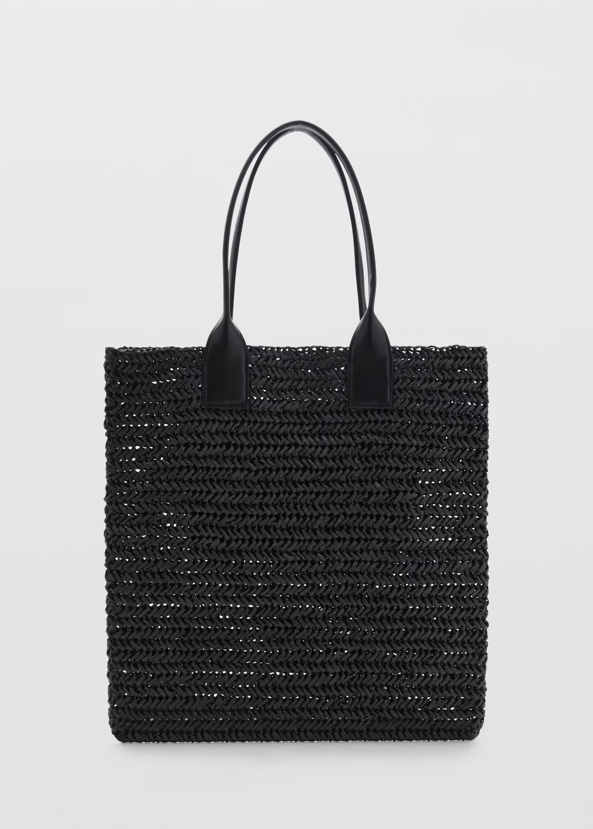 Natural fibre shopper bag - Women | MANGO USA | Mango (US/MX/AU)