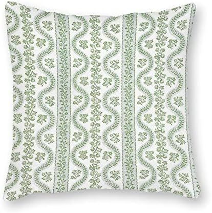 by Unbranded Decorative Pillow Cover - Sister Parish Dolly in Lettuce Green, Canvas, Square Decor... | Amazon (US)