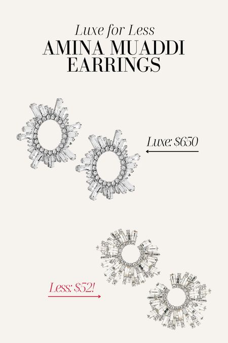 Amina Muaddi earrings dupe! Designer dupe, crystal earrings 

#LTKstyletip #LTKFind