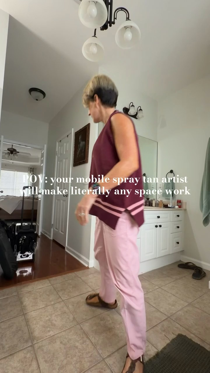 POV: your mobile spray tan artist will make literally any space work (hi, it's me!) ✨

One of the best parts about mobile spray tans is the convenience. I come to you, set everything up, and make the space work so you can stay comfortable at home. I’ve done sessions in bathrooms, foyers, bedrooms, offices, and businesses. If there’s a little open space, we can make it happen.

Linking my outfit and spray tan tools I use below.

#spraytanartist #mobilespraytan #spraytanlife #sunlesstanning #beautyprofessional #birminghamalabama #ltkcreator #ltkit #LTKbeauty