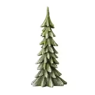 Glitzhome 14.75 in. H Resin Christmas Table Tree Decor 2009800015 - The Home Depot | The Home Depot