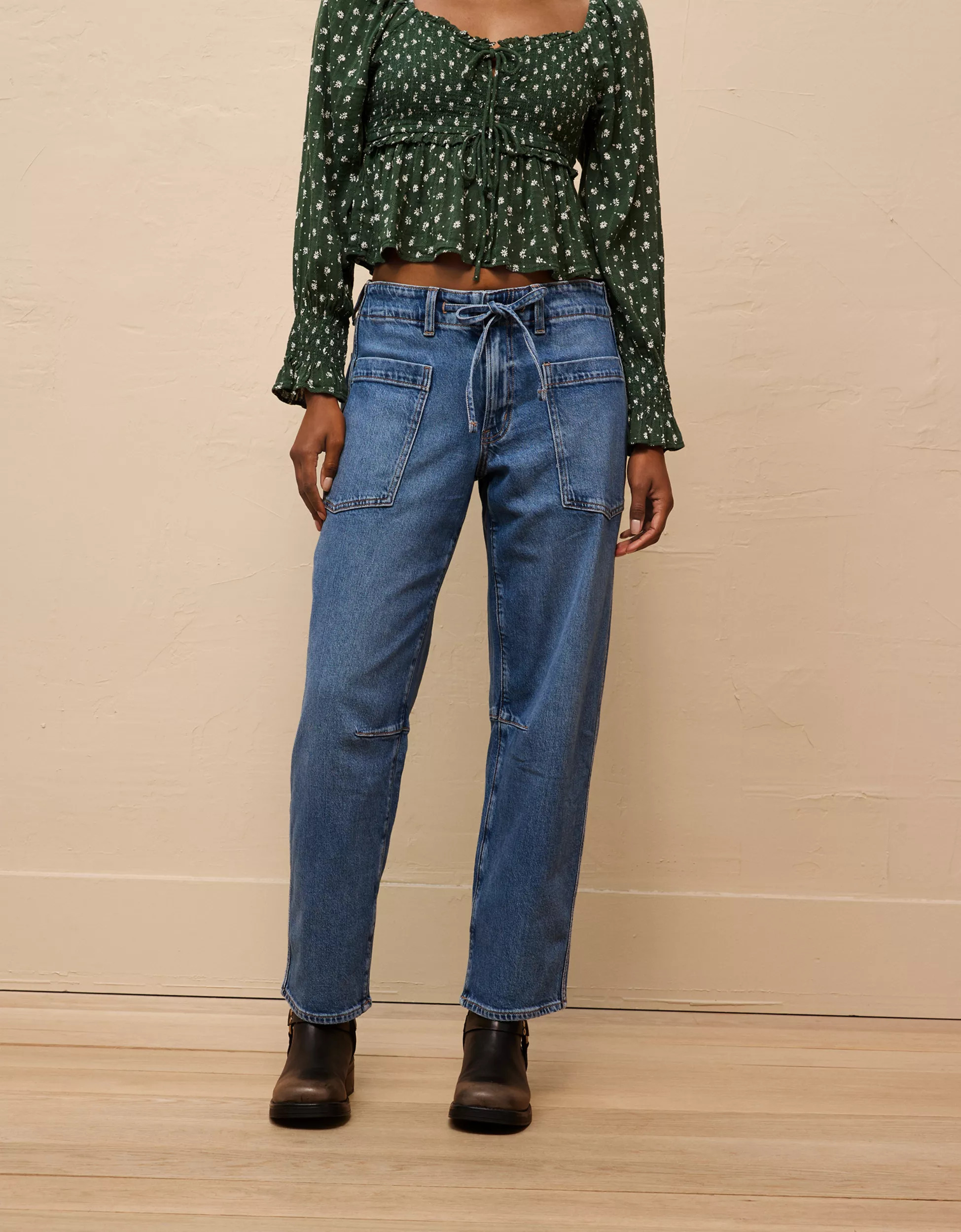 AE Stretch Barrel Jean | American Eagle Outfitters (US & CA)