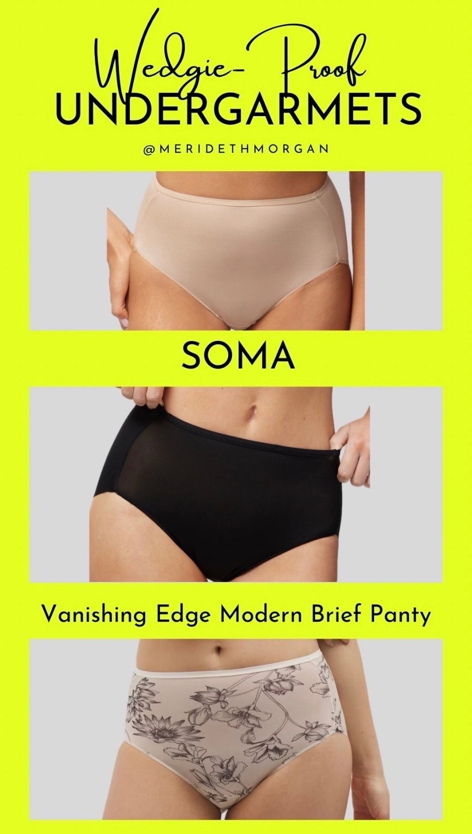 I refuse to wear full coverage undies unless I’m wearing these!!!! These legit do not budge, I wear under my wide leg denim, shorts and flowy dresses and skirts to prevent any fabric getting caught in my 🍑

#LTKMidsize